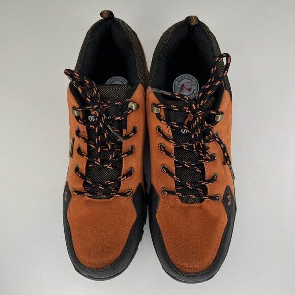 QI.Feng Hiking Burnt Orange Shoes Euro Size 44 Suede-Look Slip-Resistant Sneaker - Picture 5 of 11